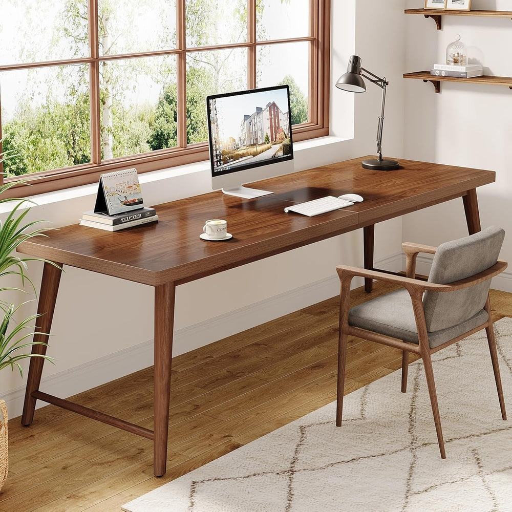 Tribesigns 78.7" Extra Long Desk, Large 2-Person Computer Desk Writing Desk, Double Home Office Desk Study Work Table Image 2