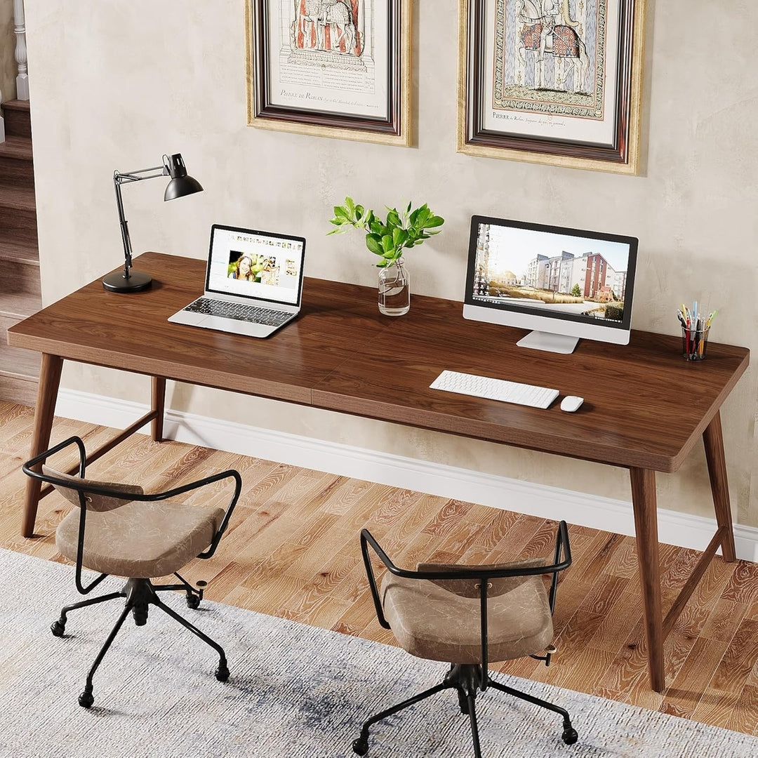 Tribesigns 78.7" Extra Long Desk, Large 2-Person Computer Desk Writing Desk, Double Home Office Desk Study Work Table Image 5