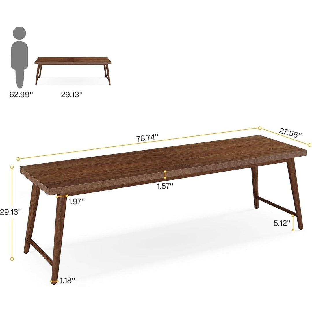 Tribesigns 78.7" Extra Long Desk, Large 2-Person Computer Desk Writing Desk, Double Home Office Desk Study Work Table Image 6