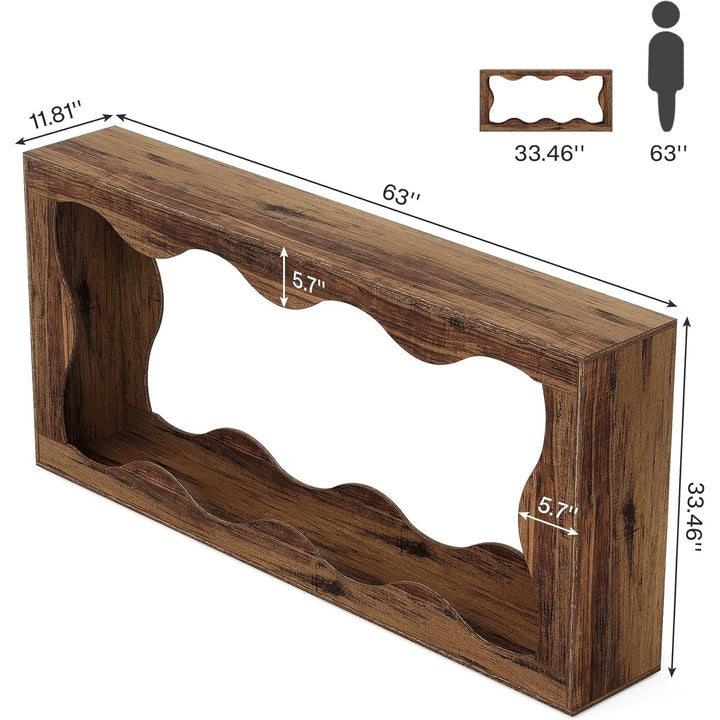 Tribesigns 63 Inch Farmhouse Console Table Narrow Entryway Storage Wood Design Image 7