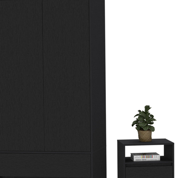 Three Piece Black Bedroom Set Image 9