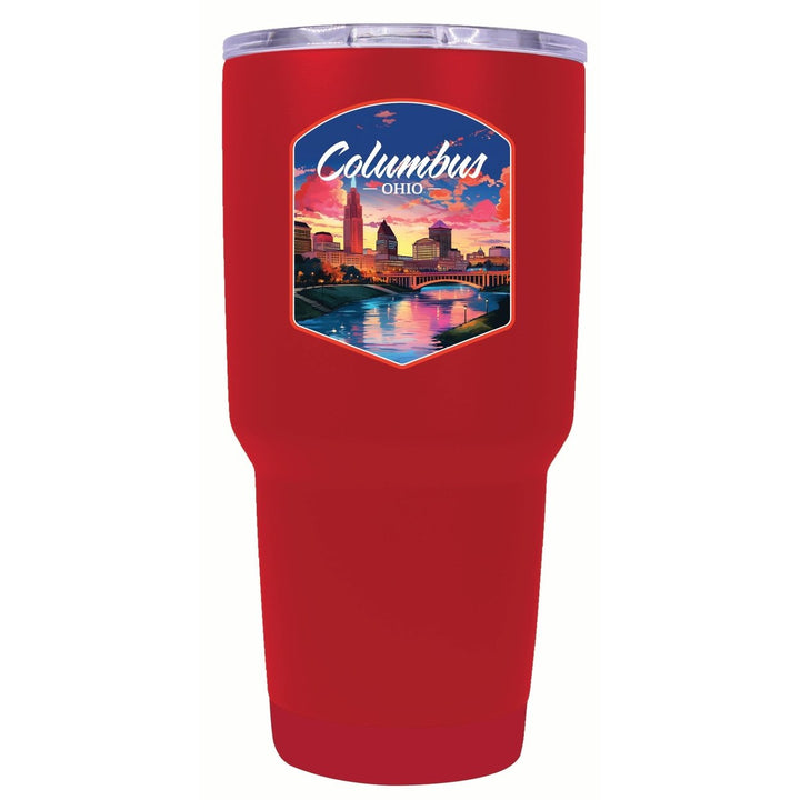 Columbus Ohio Sunset Cityscape Design Souvenir 24 oz Insulated Stainless Steel Tumbler Image 1