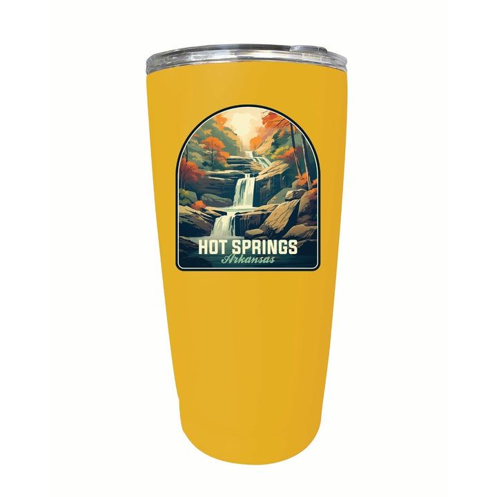 Hot Springs Arkansas Autumn Waterfall Design Souvenir 16 oz Stainless Steel Insulated Tumbler Image 1