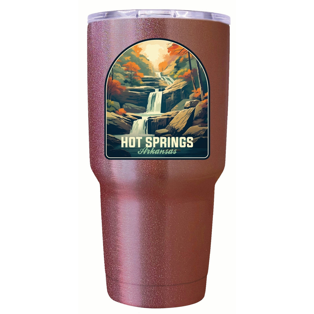 Hot Springs Arkansas Autumn Waterfall Design Souvenir 24 oz Insulated Stainless Steel Tumbler Image 5