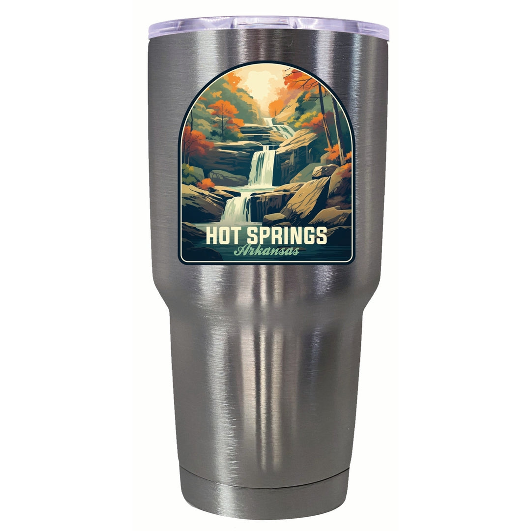 Hot Springs Arkansas Autumn Waterfall Design Souvenir 24 oz Insulated Stainless Steel Tumbler Image 7