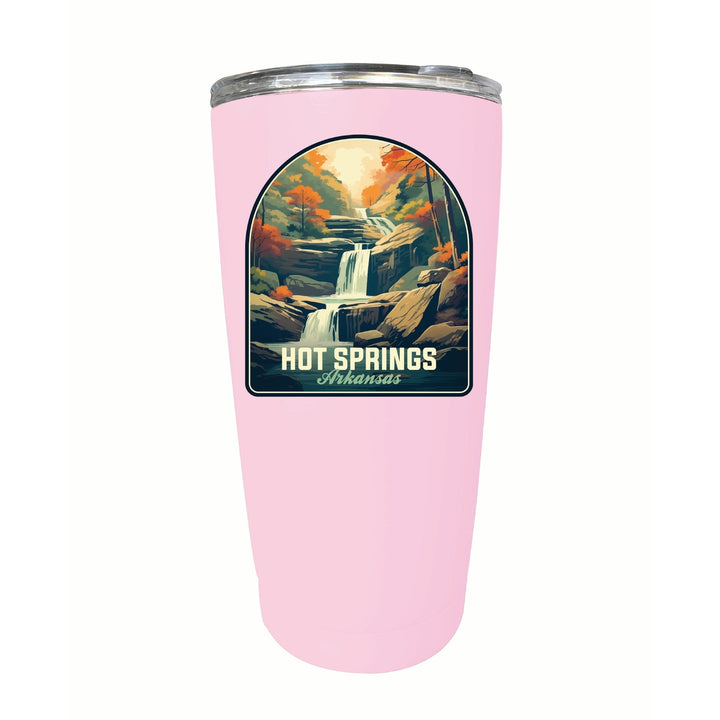 Hot Springs Arkansas Autumn Waterfall Design Souvenir 16 oz Stainless Steel Insulated Tumbler Image 8