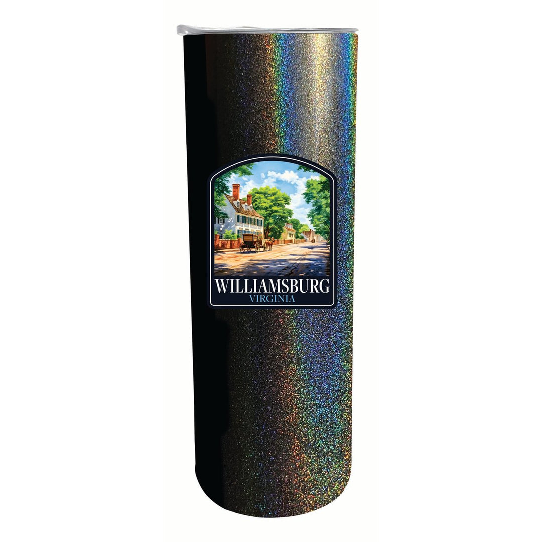 Williamsburg Virginia Colonial Street Design Souvenir 20 oz Insulated Stainless Steel Skinny Tumbler Image 3