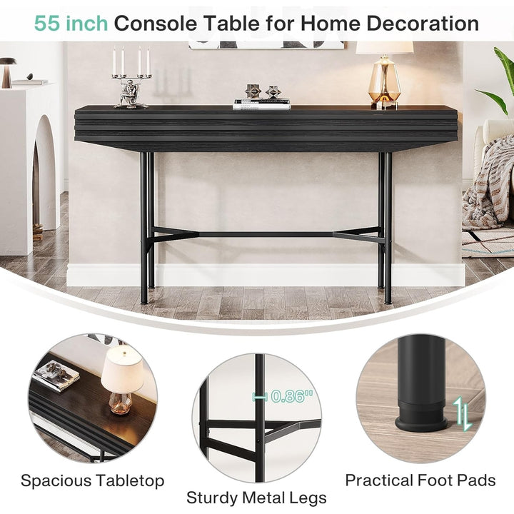 Tribesigns 55 Inches Console Table for Entryway, Sofa Table Behind The Couch for Living Room, Hallway Foyer Table for Image 5