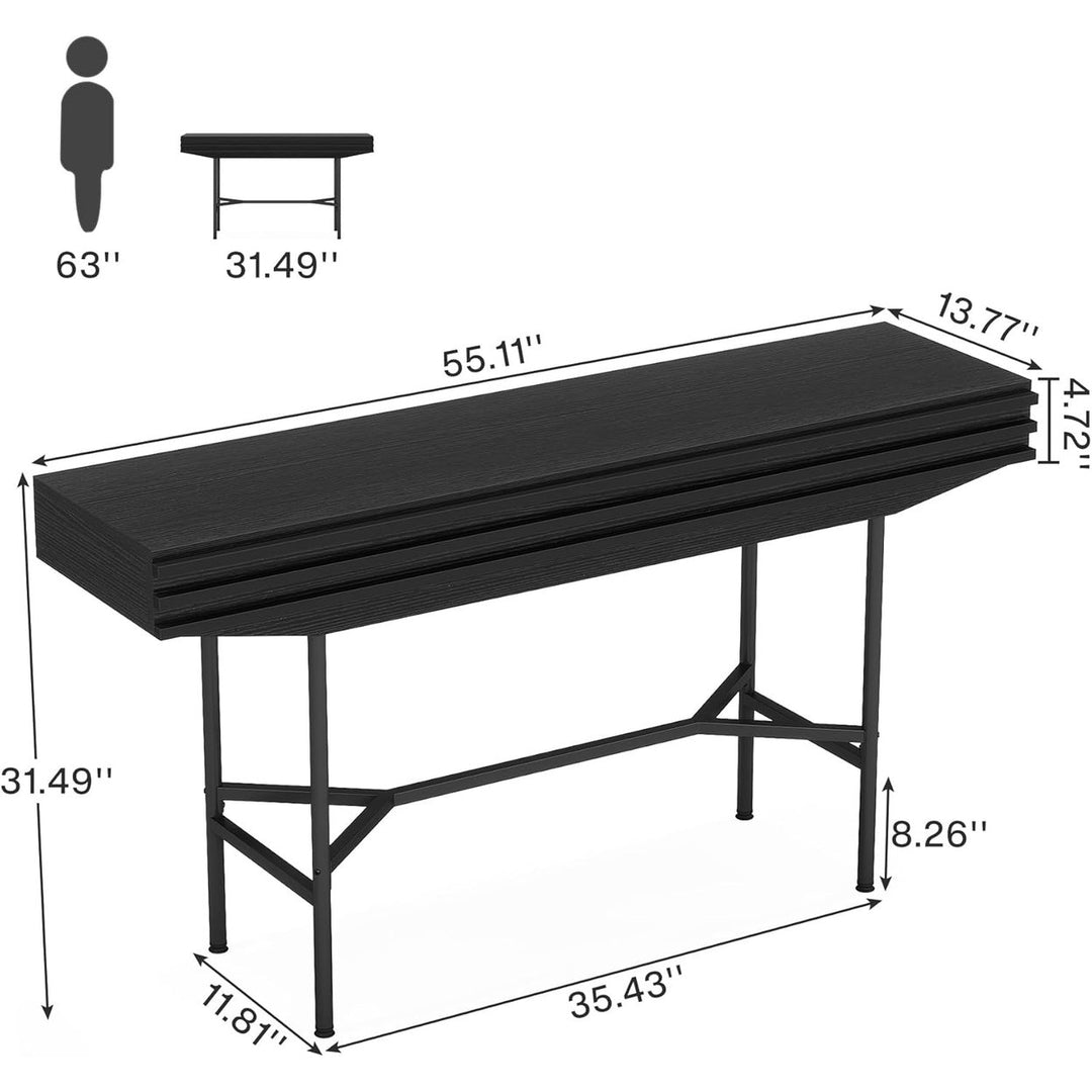 Tribesigns 55 Inches Console Table for Entryway, Sofa Table Behind The Couch for Living Room, Hallway Foyer Table for Image 6