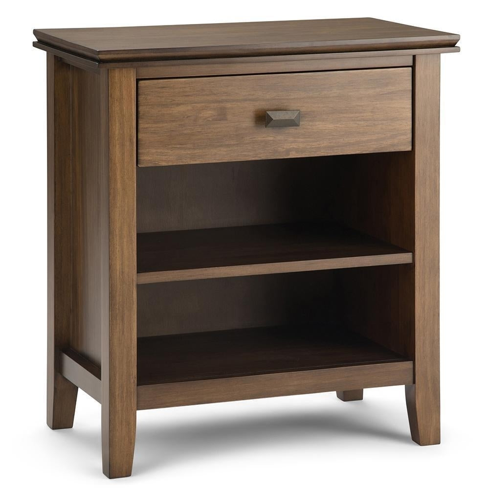 Simpli Home Artisan Night Stand Bedside End Table Solid Wood Natural Finish 15"D Image 2