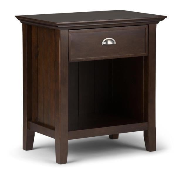 Acadian Night Stand Solid Wood Bedside Table with Drawer 24x16 Rustic Design Image 3