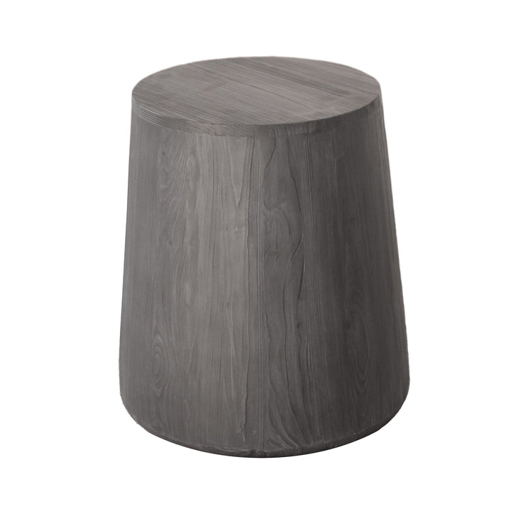 18" Ebony Solid Wood Round End Table Image 1