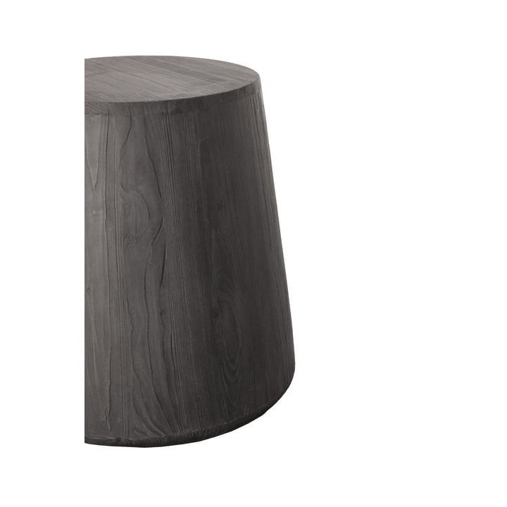 18" Ebony Solid Wood Round End Table Image 2