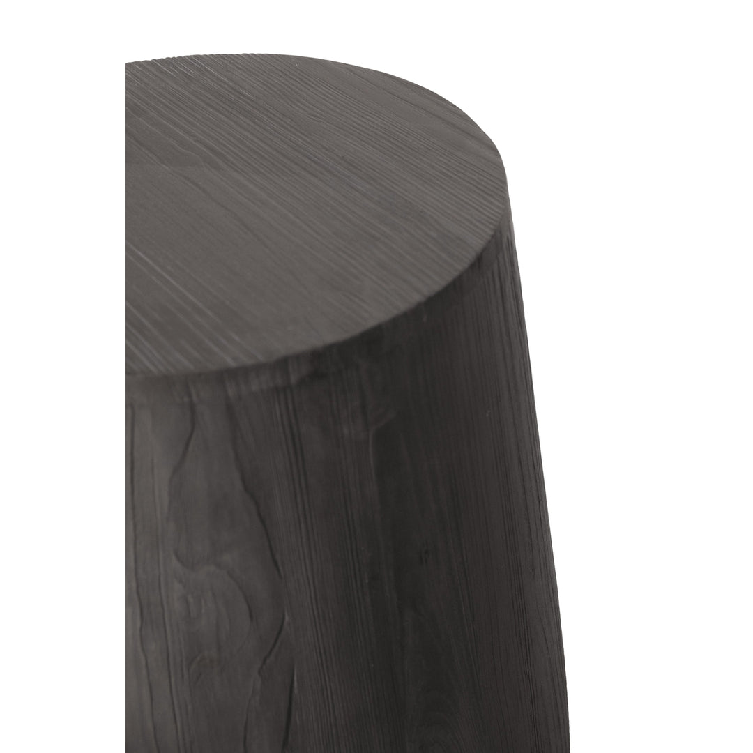 18" Ebony Solid Wood Round End Table Image 5