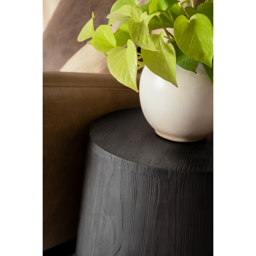 18" Ebony Solid Wood Round End Table Image 7