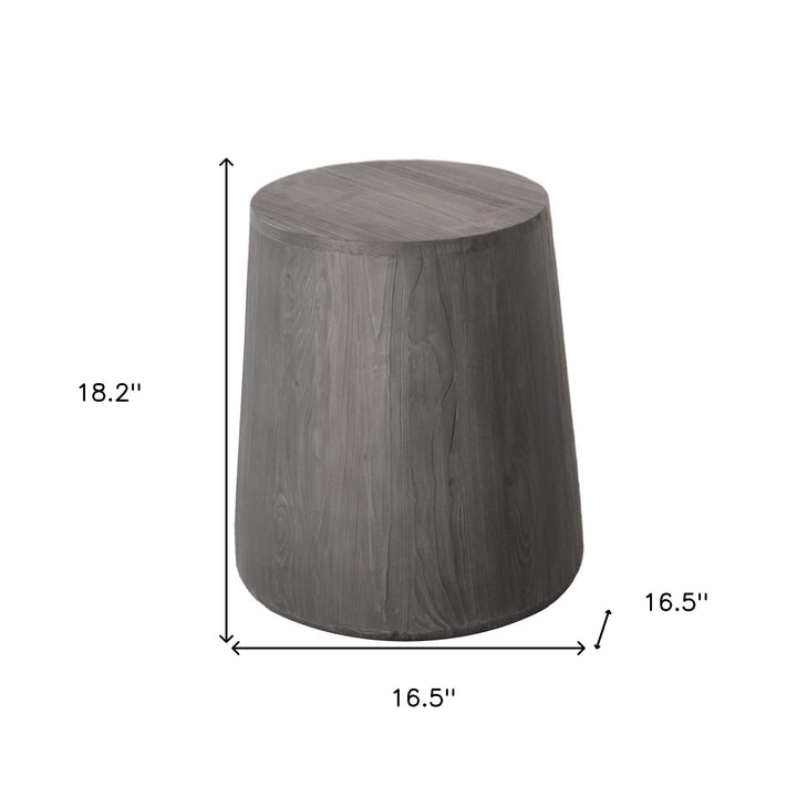 18" Ebony Solid Wood Round End Table Image 8