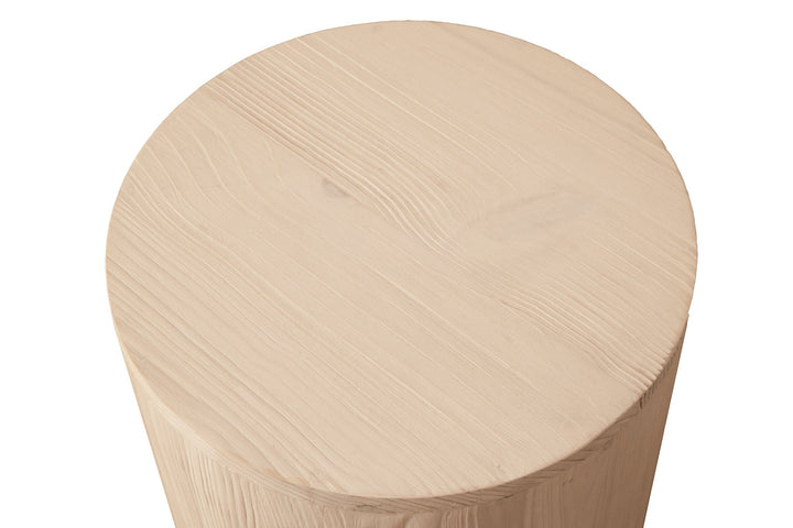 18" Natural Solid Wood Round End Table Image 3