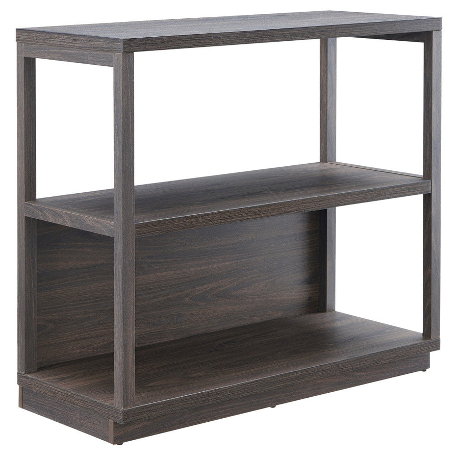 33" Brown Three Tier Standard Bookcase Image 1