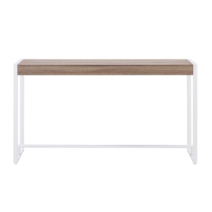 54" Gray Brown and White Sled Console Table Image 2