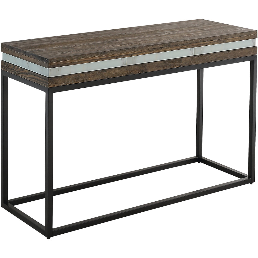 47" Brown and Black Frame Console Table Image 3