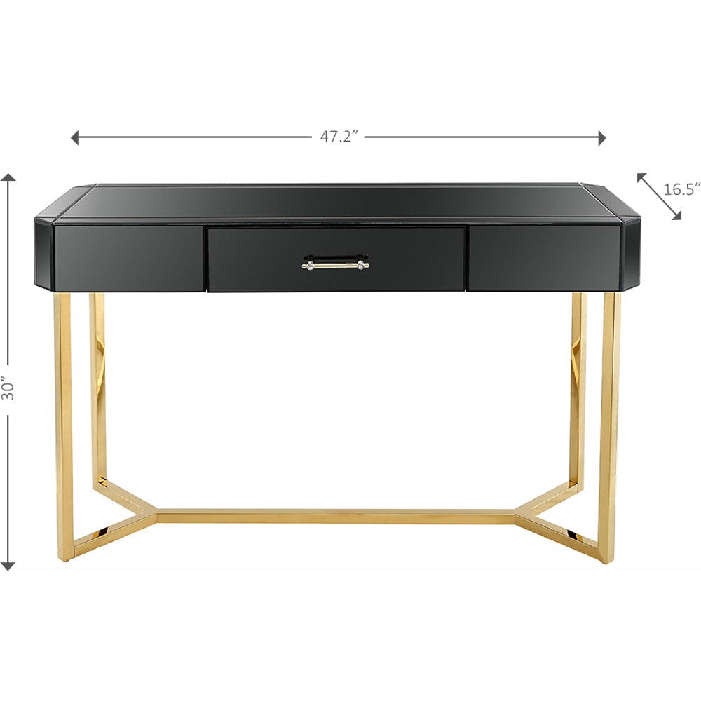 Black and Gold Console Table Image 2