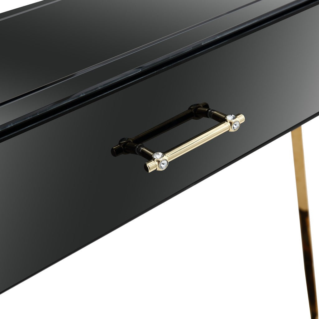 Black and Gold Console Table Image 5