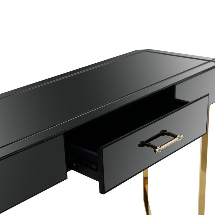 Black and Gold Console Table Image 7