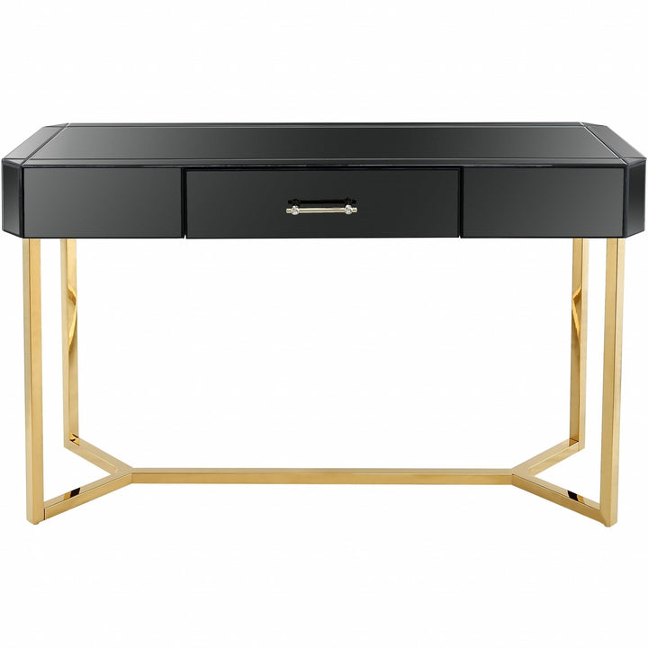 Black and Gold Mirror and Console Table Image 4