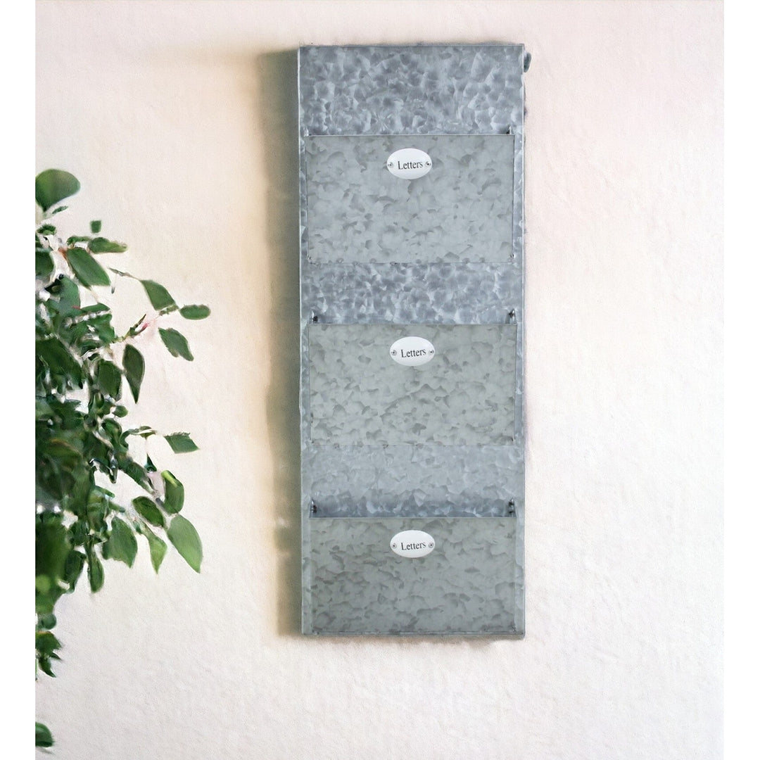 Galvanized Metal Hanging Wall Storage Image 7