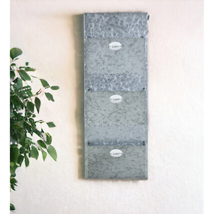 Galvanized Metal Hanging Wall Storage Image 7