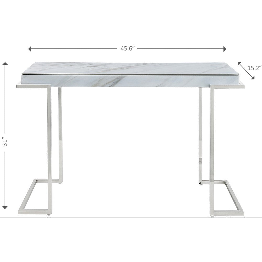 Marble Rectangular Console Table Image 3