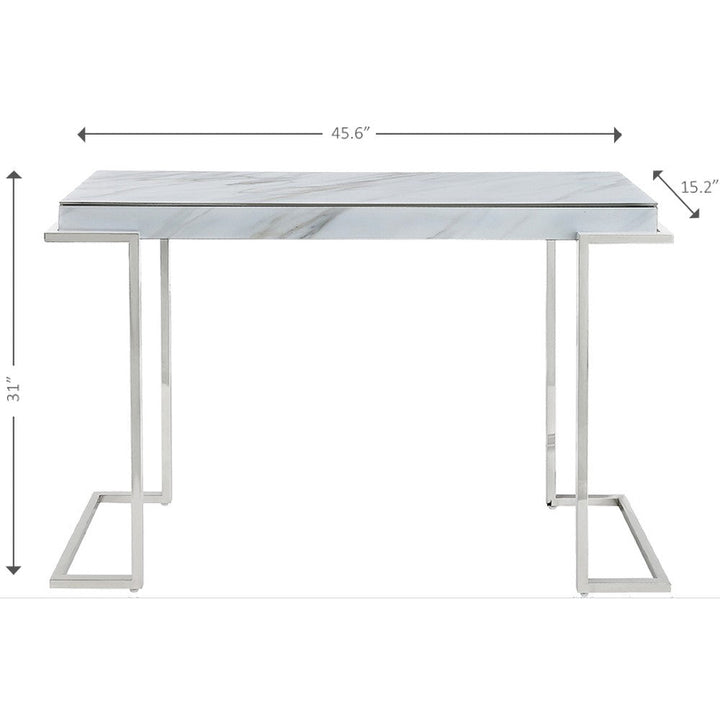 Marble Rectangular Console Table Image 3