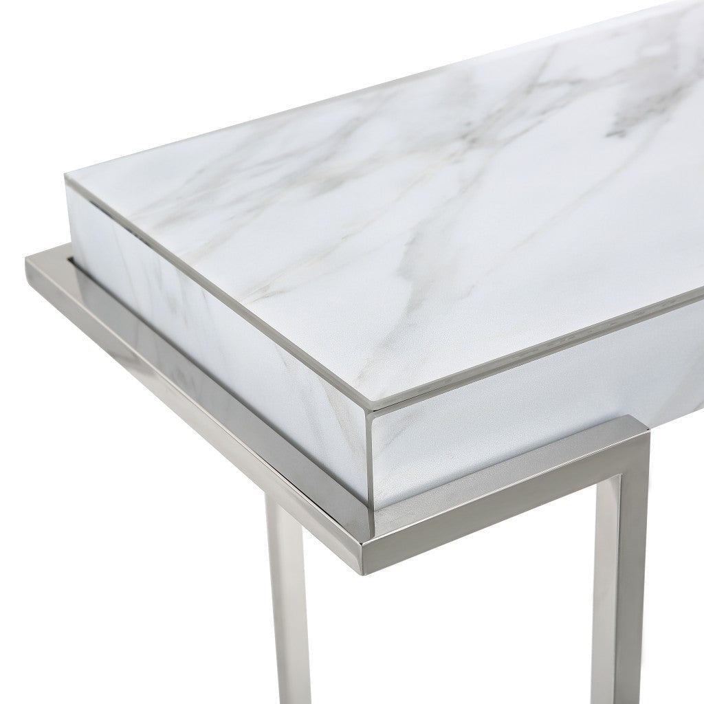 Marble Rectangular Console Table Image 6