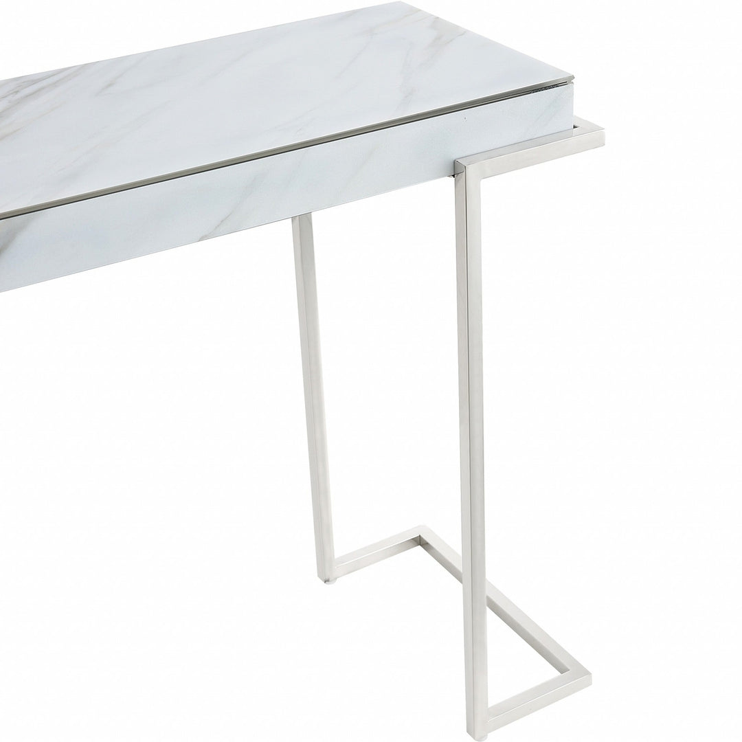 Marble Rectangular Console Table Image 7