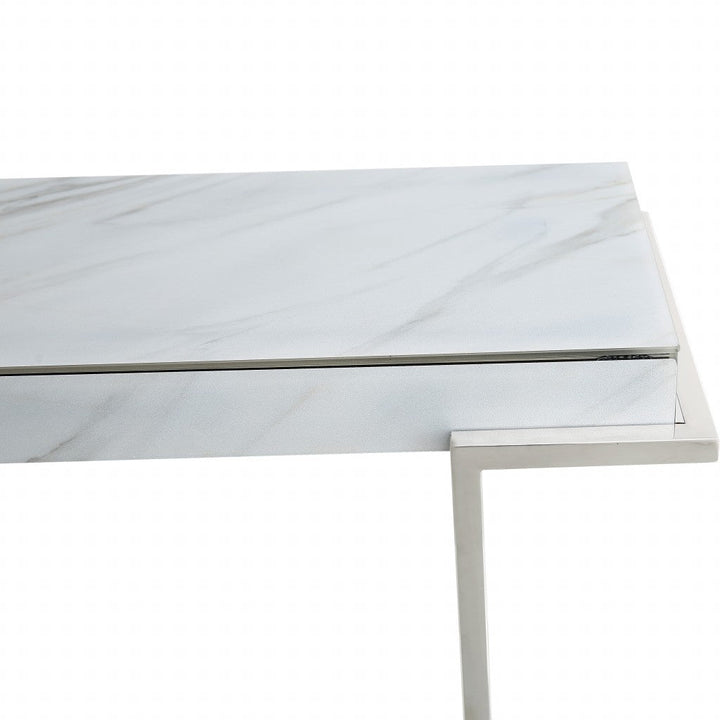 Marble Rectangular Console Table Image 8