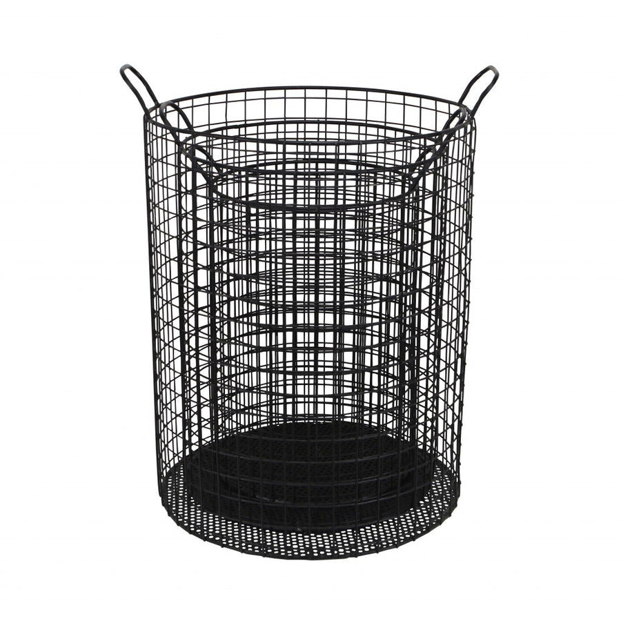 Set of Three Metal Wire Storage Baskets Image 1