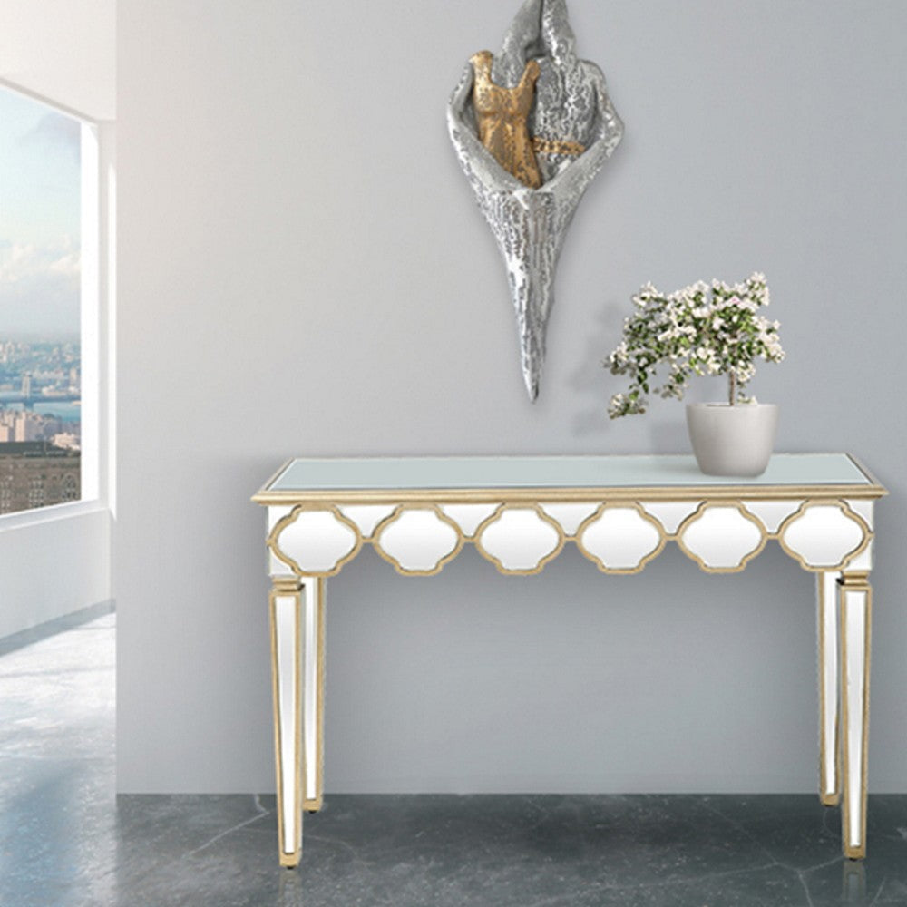 Scalloped Edge Console Table Image 2