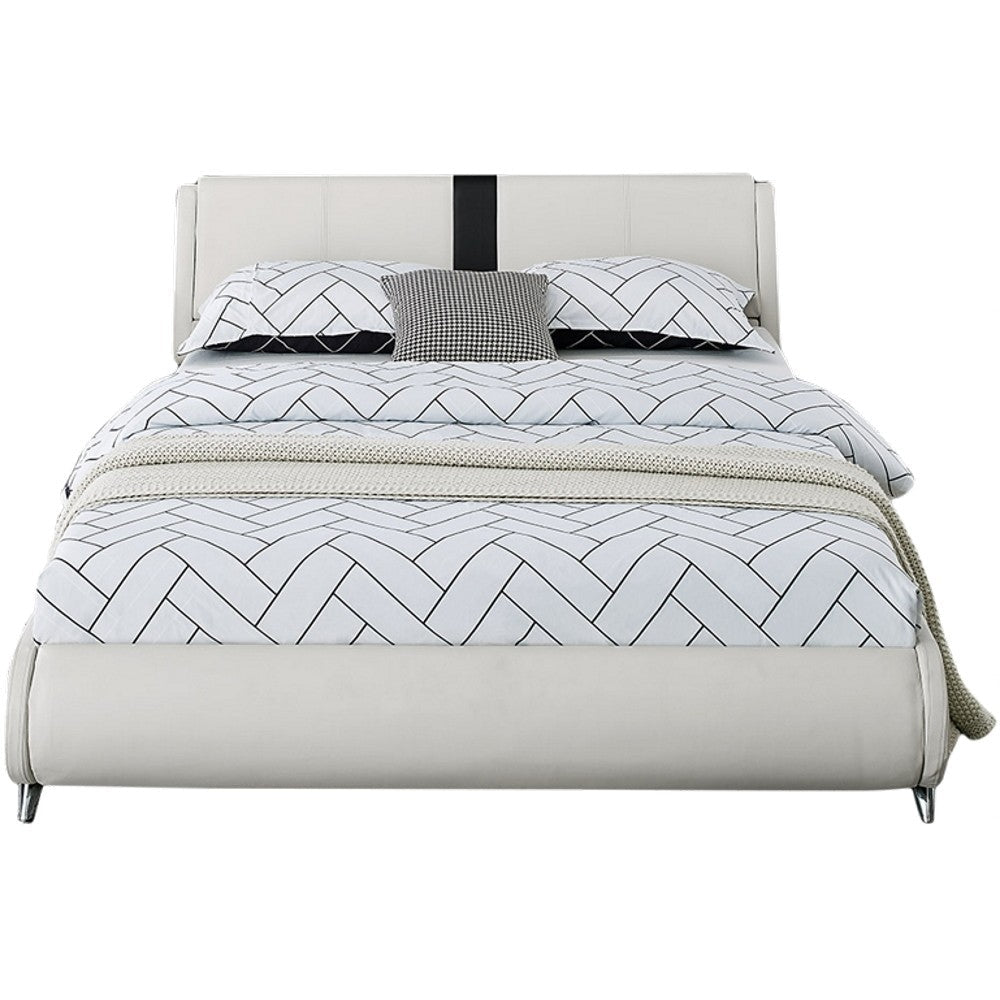 White Platform King Bed Image 1