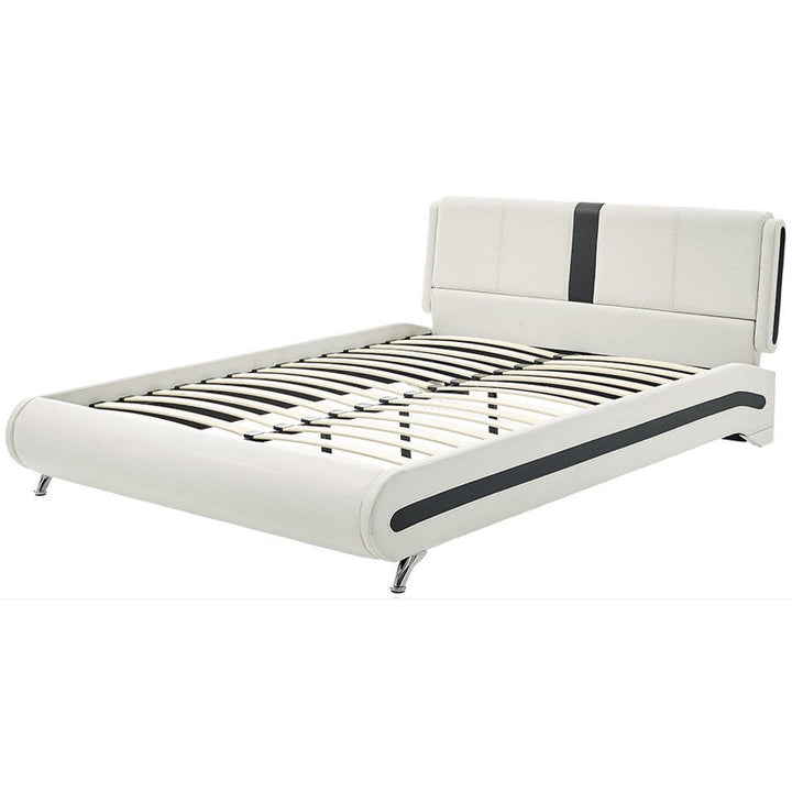 White Platform King Bed Image 6