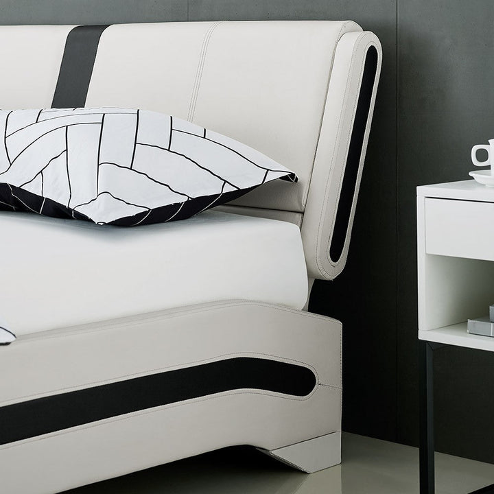 White Platform King Bed Image 8