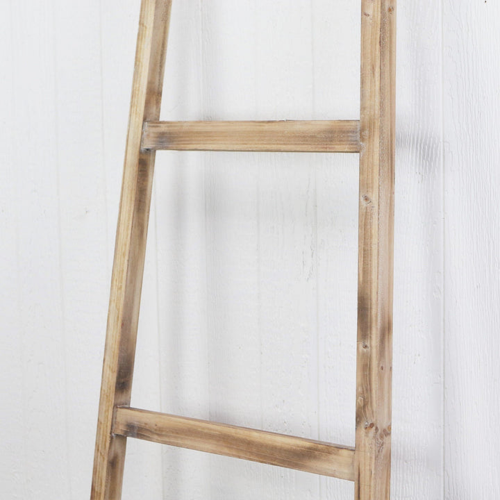 Wooden Ladder Storage Piece with 4 Baskets Image 5