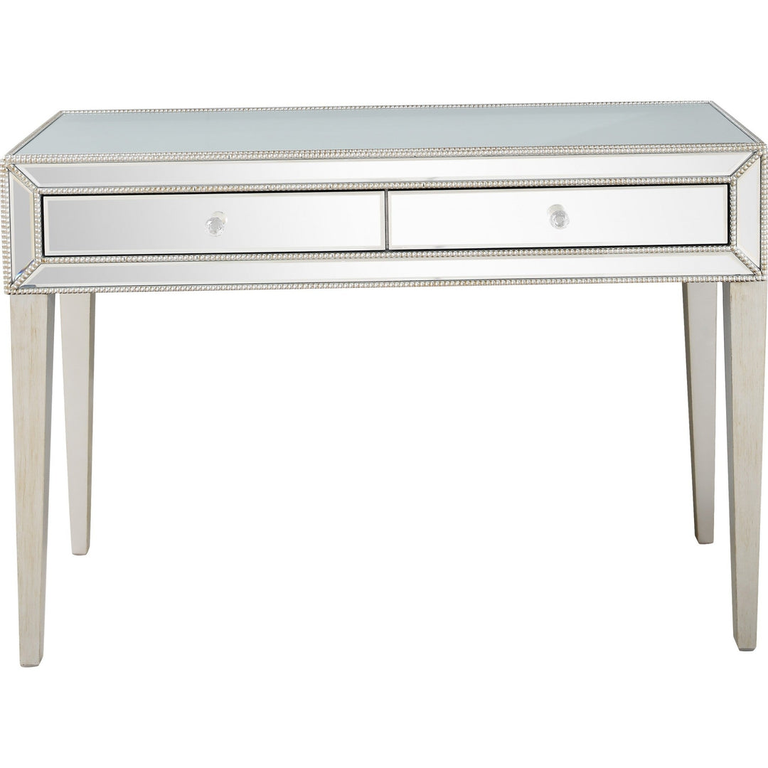 Silver Beaded Console Table Image 1