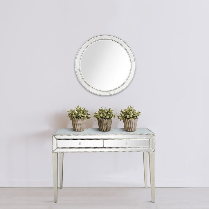 Silver Beaded Console Table Image 2