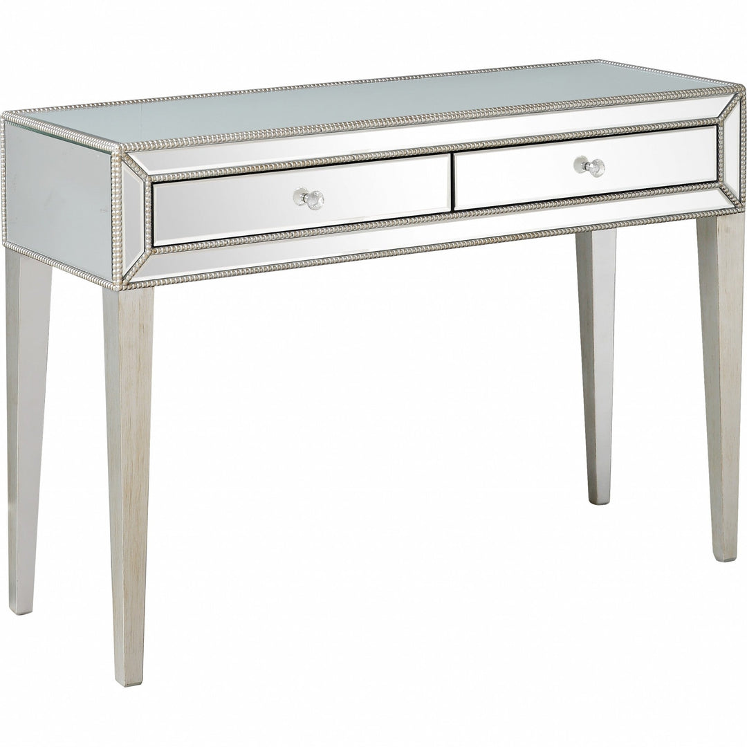 Silver Beaded Console Table Image 4