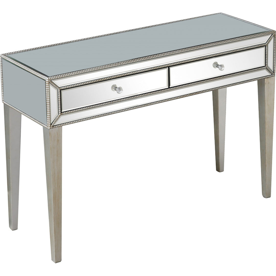 Silver Beaded Console Table Image 5