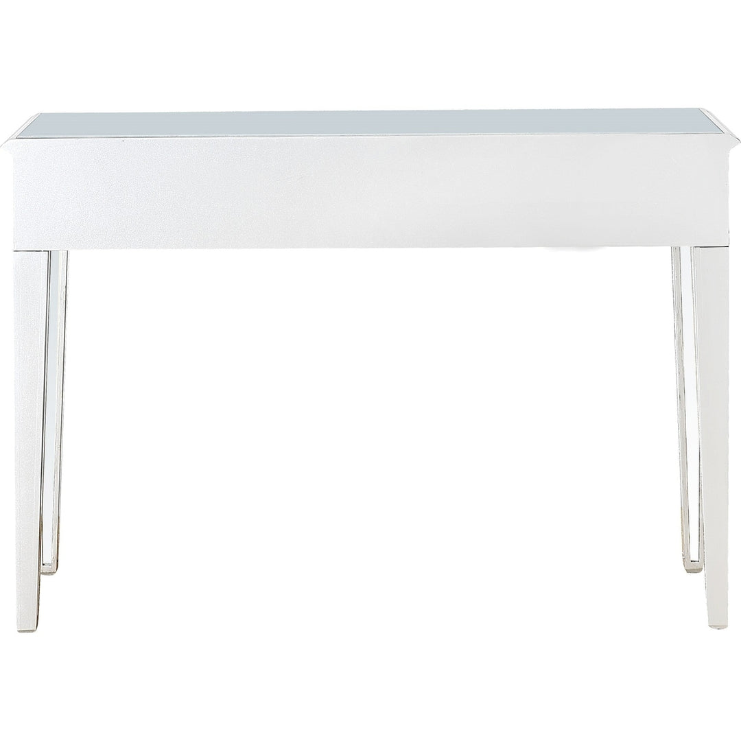 Silver Glass Mirror Console Table Image 6