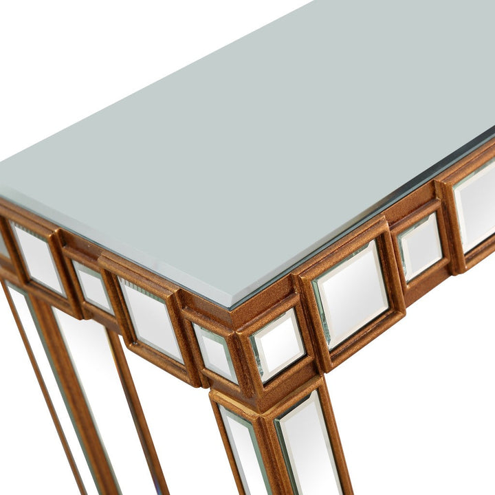 Square Reflective Mirror Console Table Image 8