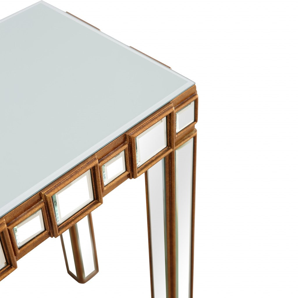 Square Reflective Mirror Console Table Image 9