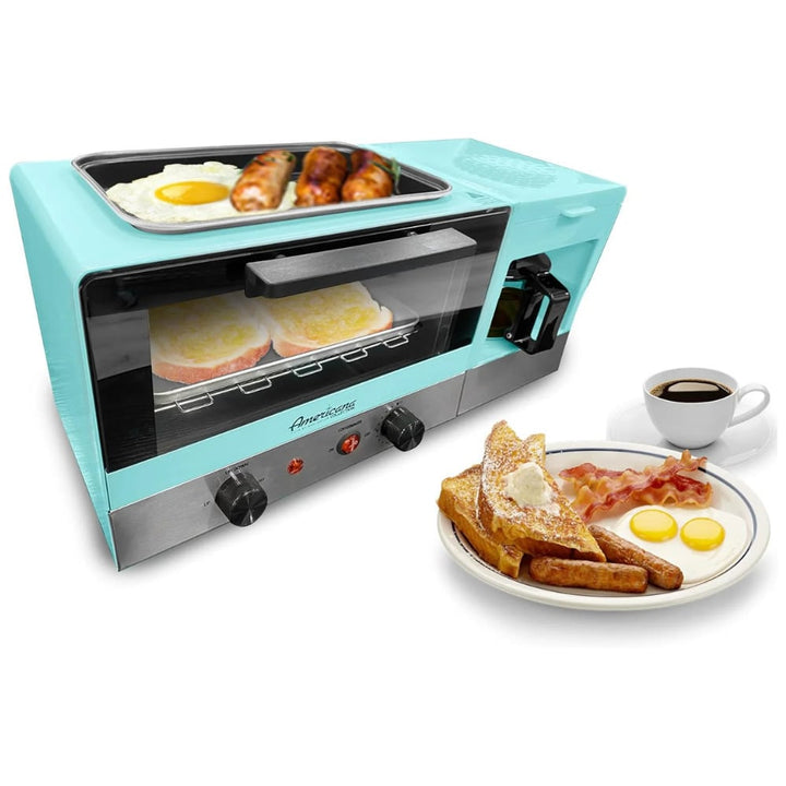 Elite Gourmet 3-in-1 Breakfast Center Griddle 2 Slice Toaster Oven Coffee Maker Image 3