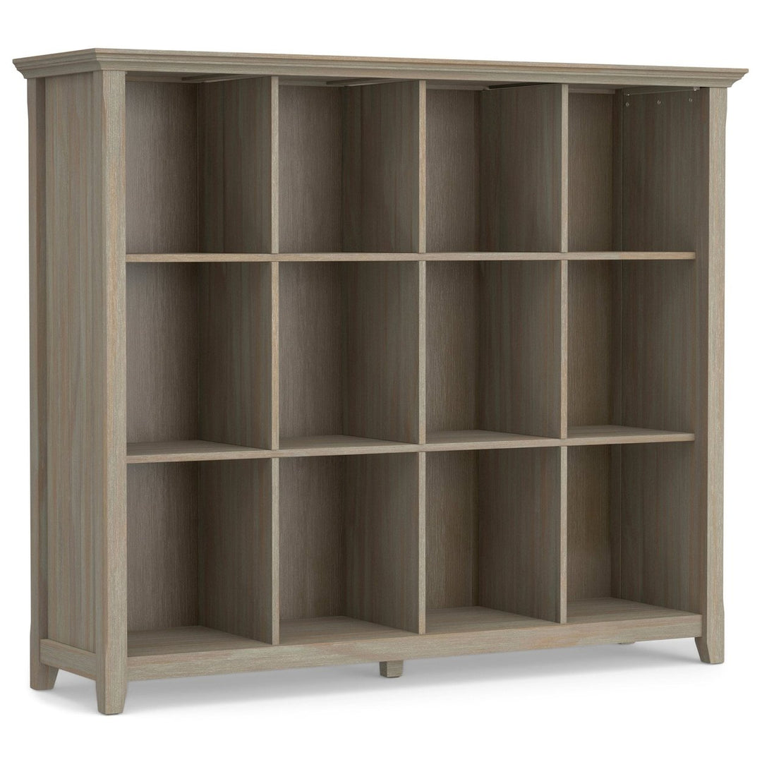 Acadian Bookcase 12 Cube Storage Unit Modern Shelving Organizer Espresso Finish Image 4